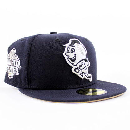 New York Mets 2015 World Series New Era 59Fifty Fitted Hat (GITD Navy Blue Khaki Under Brim)