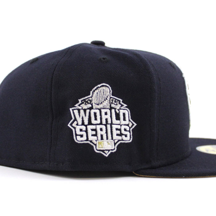 New York Mets 2015 World Series New Era 59Fifty Fitted Hat (GITD Navy Blue Khaki Under Brim)