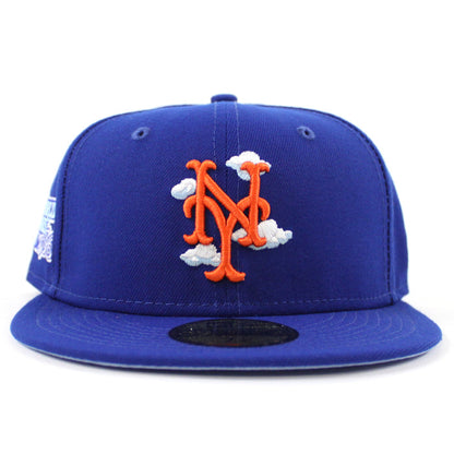 New York Mets COMIC CLOUD 1986 World Series New Era 59Fifty Fitted Hat (Team Color Sky Blue UnderBrim)