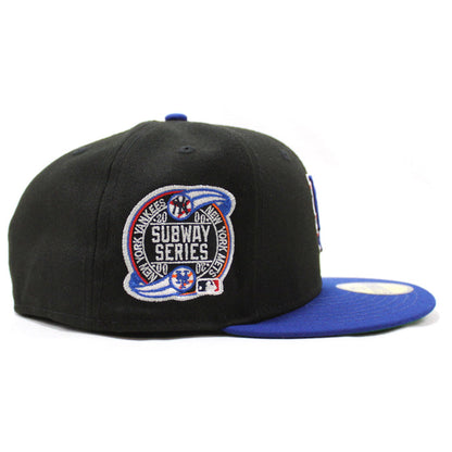 New York Mets Subway Series 59Fifty New Era Fitted Hat (Black Blue Green Under Brim)