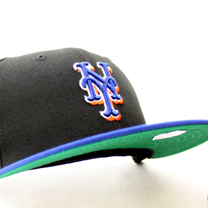 New York Mets Subway Series 59Fifty New Era Fitted Hat (Black Blue Green Under Brim)