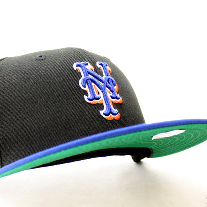 New York Mets Subway Series 59Fifty New Era Fitted Hat (Black Blue Green Under Brim)