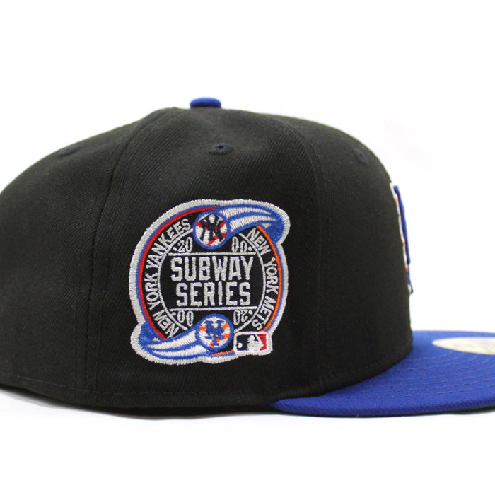 New York Mets Subway Series 59Fifty New Era Fitted Hat (Black Blue Green Under Brim)