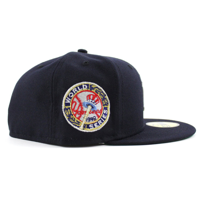 New York Yankees 1949 World Series Yankee Stadium New Era 59Fifty Fitted Hat (GITD Navy Green Under Brim)