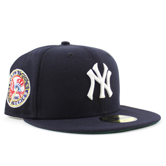 New York Yankees 1949 World Series Yankee Stadium New Era 59Fifty Fitted Hat (GITD Navy Green Under Brim)