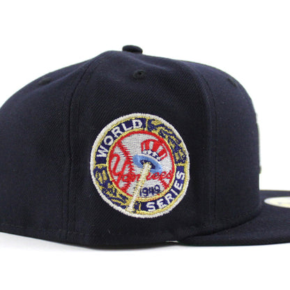 New York Yankees 1949 World Series Yankee Stadium New Era 59Fifty Fitted Hat (GITD Navy Green Under Brim)