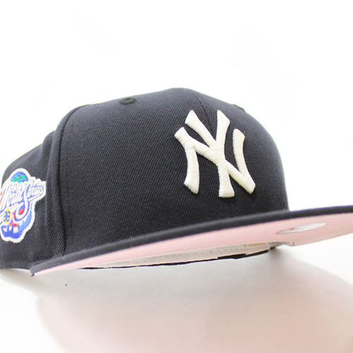 New York Yankees 1998 World Series New Era 59Fifty Fitted Hat (Navy Pink Under Brim)