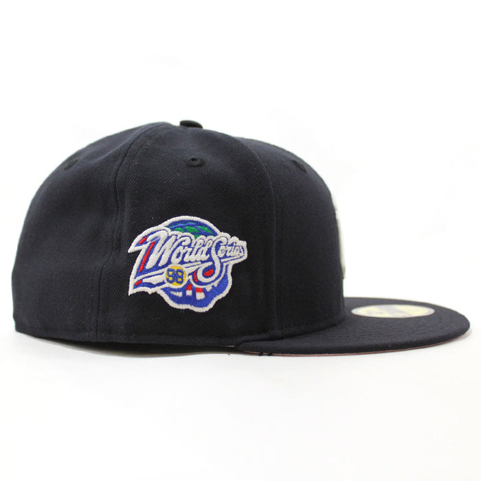New York Yankees 1998 World Series New Era 59Fifty Fitted Hat (Navy Pink Under Brim)
