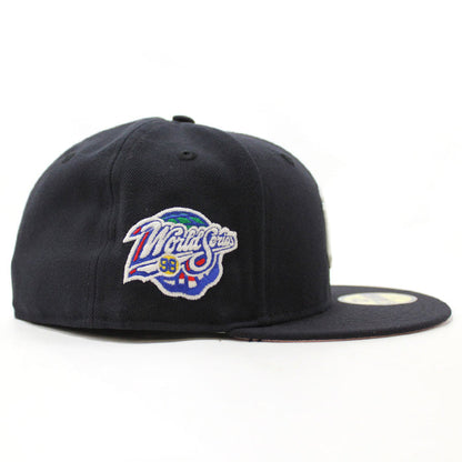 New York Yankees 1998 World Series New Era 59Fifty Fitted Hat (Navy Pink Under Brim)