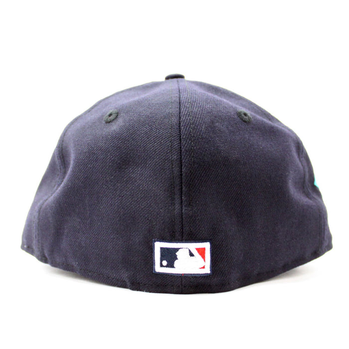New York Yankees 1999 World Series New Era 59Fifty Fitted Hat V2 (Navy Floral Under Brim)
