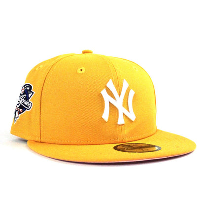 New York Yankees 2000 World Series 59Fifty New Era Fitted Hat (Yellow Pink Under Brim)