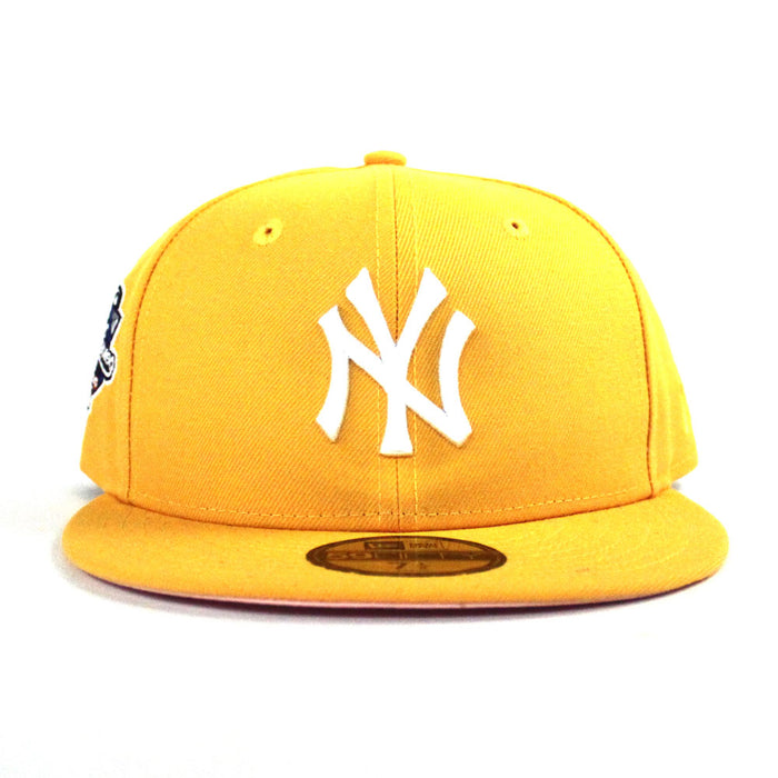 New York Yankees 2000 World Series 59Fifty New Era Fitted Hat (Yellow Pink Under Brim)