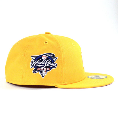 New York Yankees 2000 World Series 59Fifty New Era Fitted Hat (Yellow Pink Under Brim)