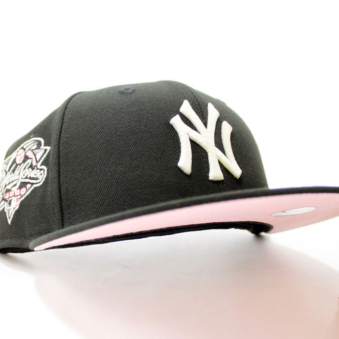 New York Yankees 2000 World Series New Era 59Fifty Fitted Hat (Glow in the Dark Black Pink Under Brim)