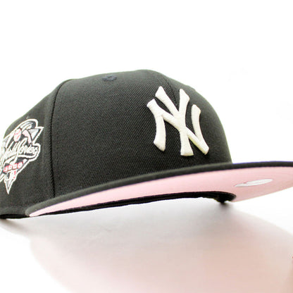 New York Yankees 2000 World Series New Era 59Fifty Fitted Hat (Glow in the Dark Black Pink Under Brim)