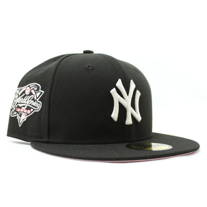 New York Yankees 2000 World Series New Era 59Fifty Fitted Hat (Glow in the Dark Black Pink Under Brim)