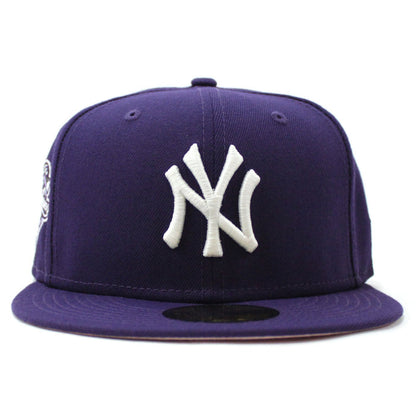 New York Yankees 2000 World Series New Era 59Fifty Fitted Hat (Glow in the Dark Purple Pink Under Brim)