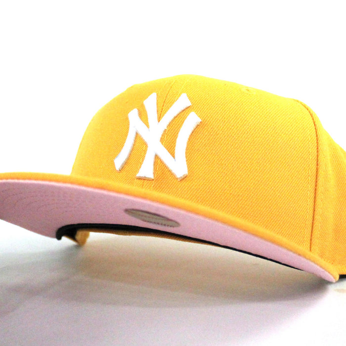 New York Yankees 2000 World Series New Era 59Fifty Fitted Hat (Yellow Pink Under Brim)