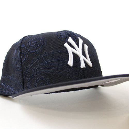 New York Yankees MLBSWIRL New Era 59Fifty Fitted Hat (Navy Gray Under Brim)
