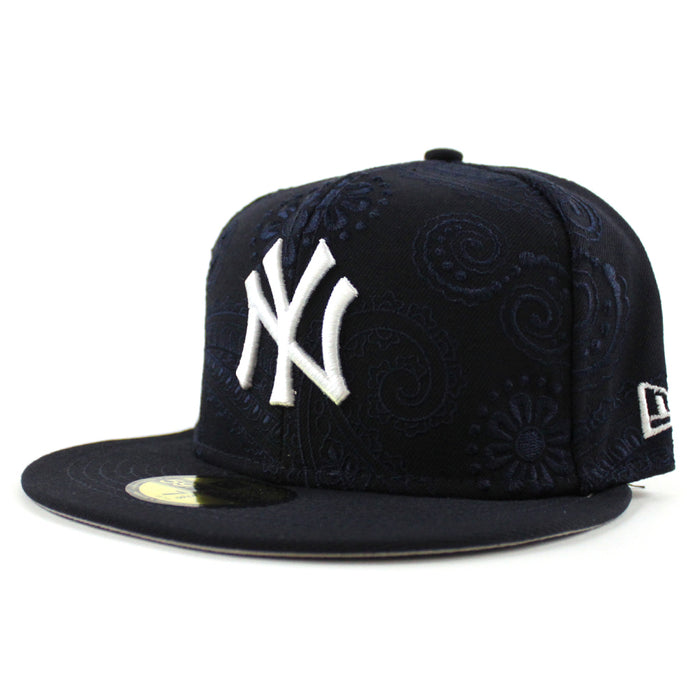 New York Yankees MLBSWIRL New Era 59Fifty Fitted Hat (Navy Gray Under Brim)