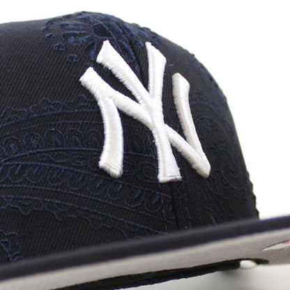 New York Yankees MLBSWIRL New Era 59Fifty Fitted Hat (Navy Gray Under Brim)