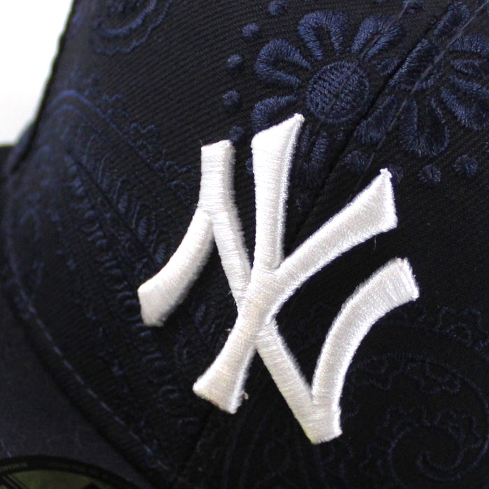 New York Yankees MLBSWIRL New Era 59Fifty Fitted Hat (Navy Gray Under Brim)