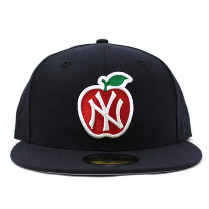New York Yankees New Era 59Fifty Fitted Hat (Big Apple Navy Gray Under Brim)