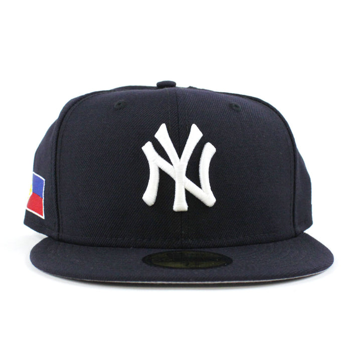 New York Yankees PHILIPPINES FLAG New Era 59Fifty Fitted Hat (Navy Gray Under Brim)