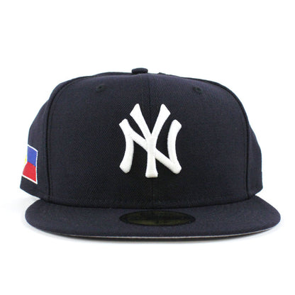 New York Yankees PHILIPPINES FLAG New Era 59Fifty Fitted Hat (Navy Gray Under Brim)