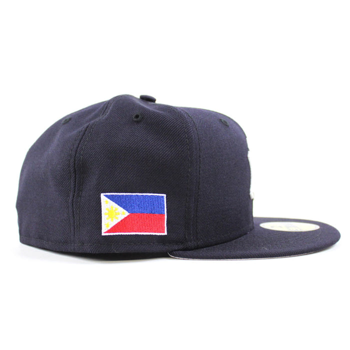 New York Yankees PHILIPPINES FLAG New Era 59Fifty Fitted Hat (Navy Gray Under Brim)