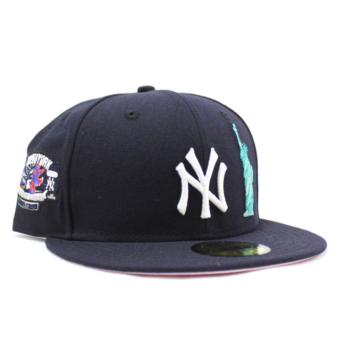 New York Yankees Subway Series Yankee Stadium New Era 59Fifty Fitted Hat (Team Color Pink Under Brim)