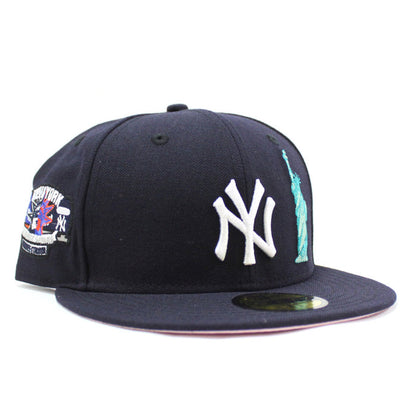 New York Yankees Subway Series Yankee Stadium New Era 59Fifty Fitted Hat (Team Color Pink Under Brim)