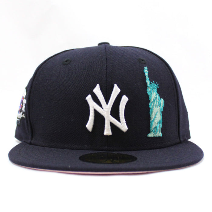 New York Yankees Subway Series Yankee Stadium New Era 59Fifty Fitted Hat (Team Color Pink Under Brim)