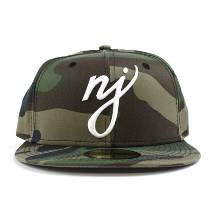 NJ Script New Era 59Fifty Fitted Hat (CAMO Gray Under Brim)