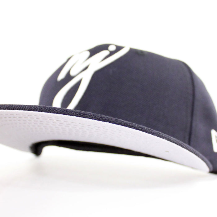 NJ Script New Era 59Fifty Fitted Hat (Navy Gray Under Brim)