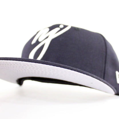 NJ Script New Era 59Fifty Fitted Hat (Navy Gray Under Brim)
