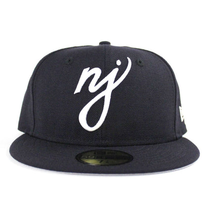 NJ Script New Era 59Fifty Fitted Hat (Navy Gray Under Brim)