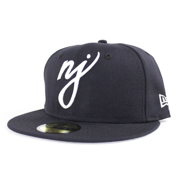 NJ Script New Era 59Fifty Fitted Hat (Navy Gray Under Brim)