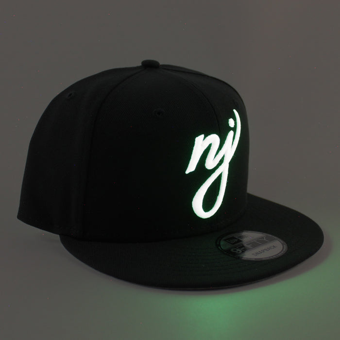 NJ Script x HALFTIME New Era 9Fifty Snapback Hat (Black Gray Under Brim)