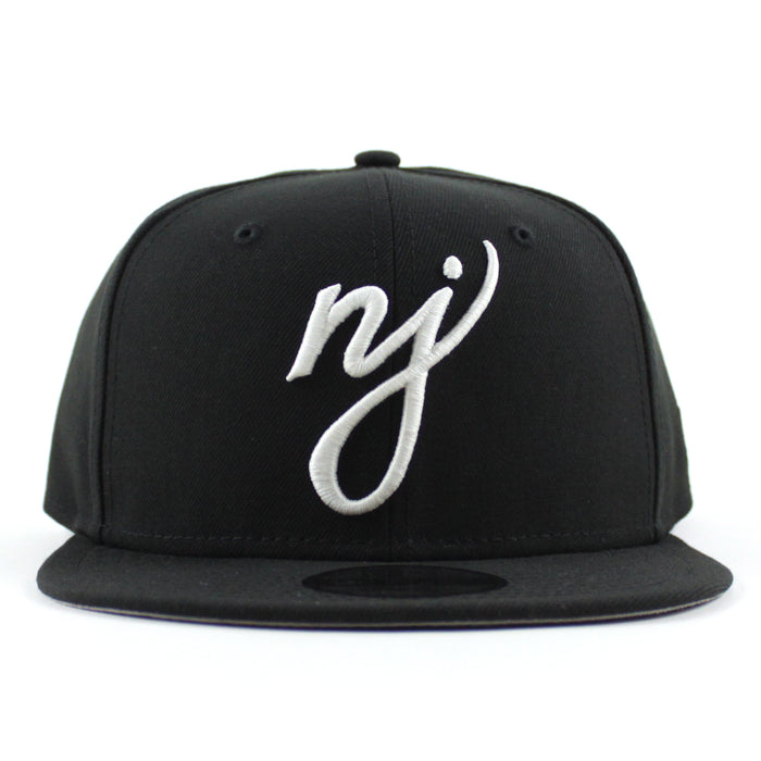 NJ Script x HALFTIME New Era 9Fifty Snapback Hat (Black Gray Under Brim)