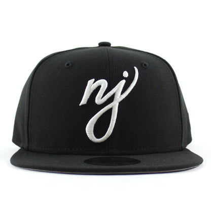 NJ Script x HALFTIME New Era 9Fifty Snapback Hat (Black Gray Under Brim)