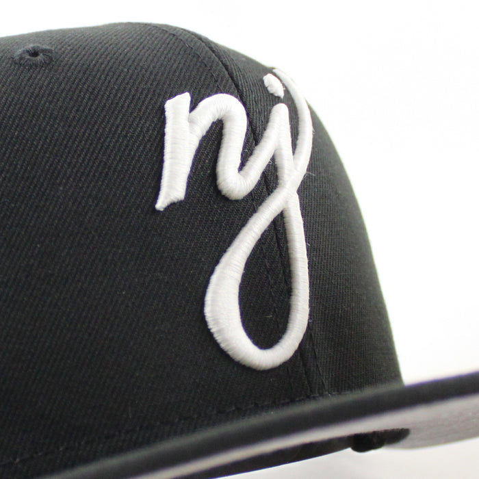 NJ Script x HALFTIME New Era 9Fifty Snapback Hat (Black Gray Under Brim)