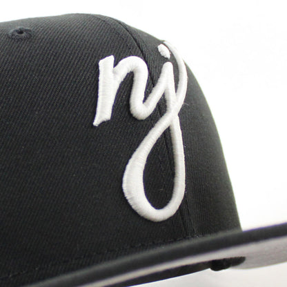 NJ Script x HALFTIME New Era 9Fifty Snapback Hat (Black Gray Under Brim)