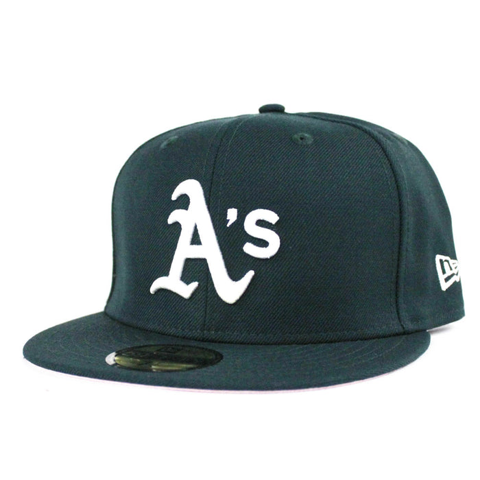 Oakland Athletics New Era 59Fifty Fitted Hat (Team Color Pink Under Brim)