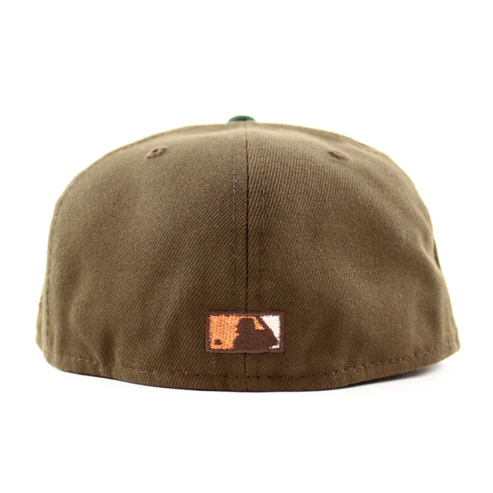 Oakland Athletics Swinging A’s New Era 59Fifty Fitted Hat (Walnut Green Gray Under Brim)