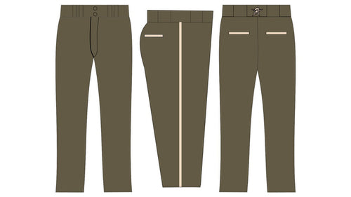 OD Green Pants - Cream Piping