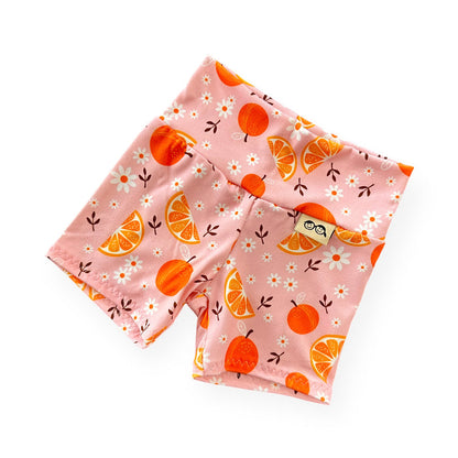 Orange Blossom Biker Shorts
