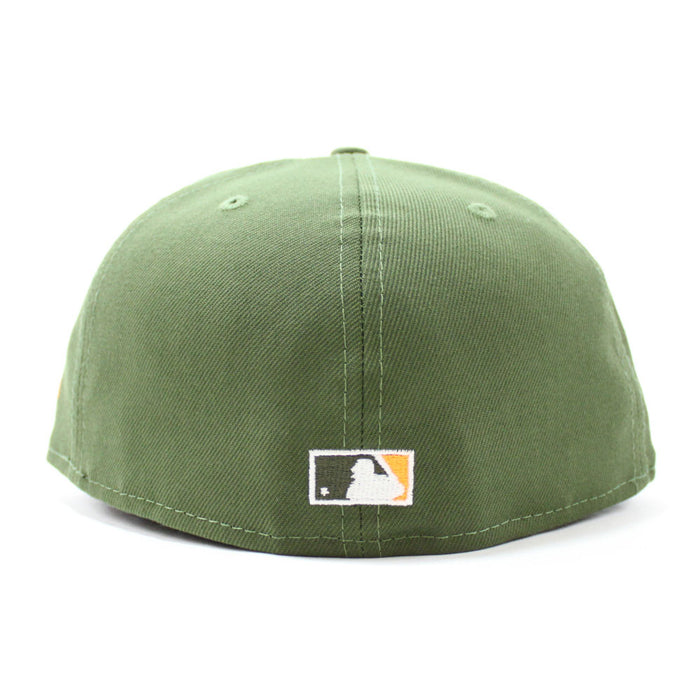 Palm Tree Los Angeles Dodgers 60th Anniversary New Era 59Fifty Fitted Hat (Hunter Green Orange Under Brim)