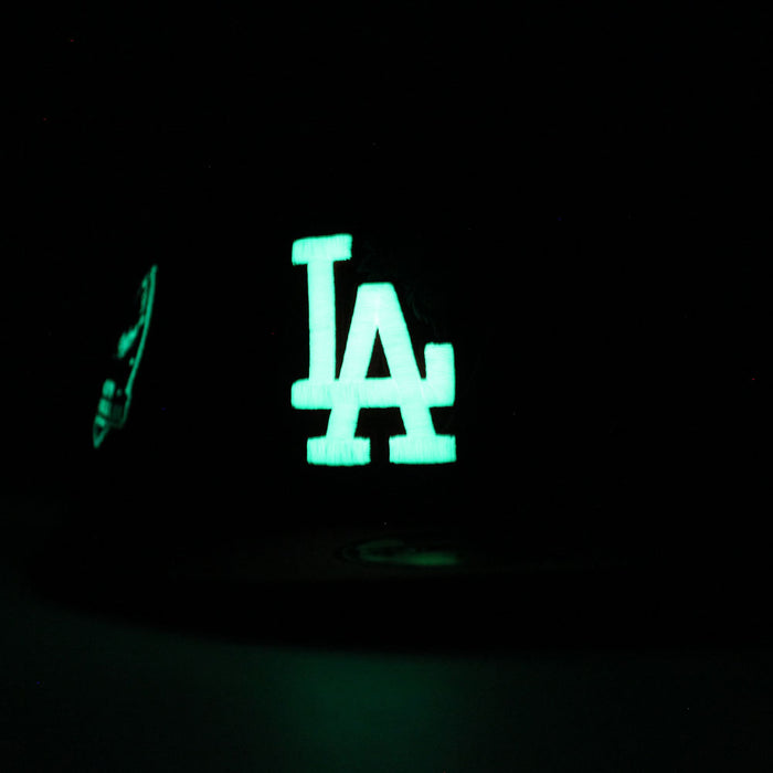Palm Tree Los Angeles Dodgers 60th Anniversary New Era 59Fifty Fitted Hat (Red Glow in the Dark Pink Under Brim)