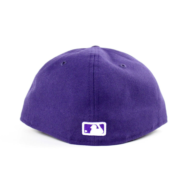 Palm Tree Los Angeles Dodgers New Era 59Fifty Fitted Hat (Purple Gray Under Brim)